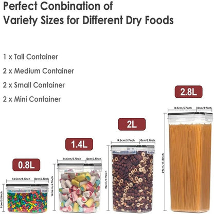 Zallure ClearView Pantry Set (7-Piece)